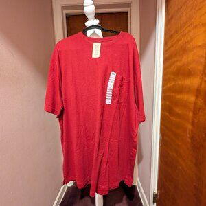 NWT Duluth Trading 2XL Red Longtail T Shirt, 100% Cotton, Short Sleeves